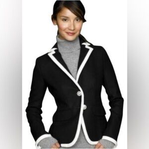 J. Crew Black Blazer with White Trim